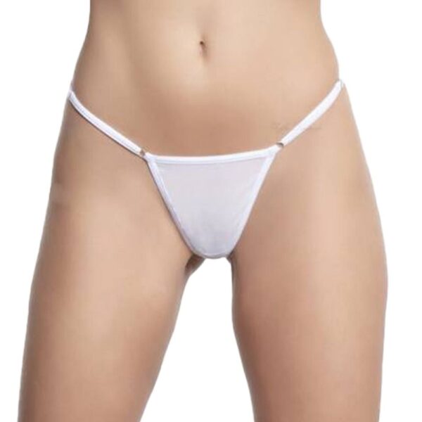 Calcinha Fio Dental em Tule Com com Argolinha e Com Ajuste  - Yaffa