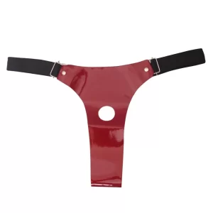 Cinta Peniana com Regulagem para Prótese 1 Furo Verniz - Dominatrixxx